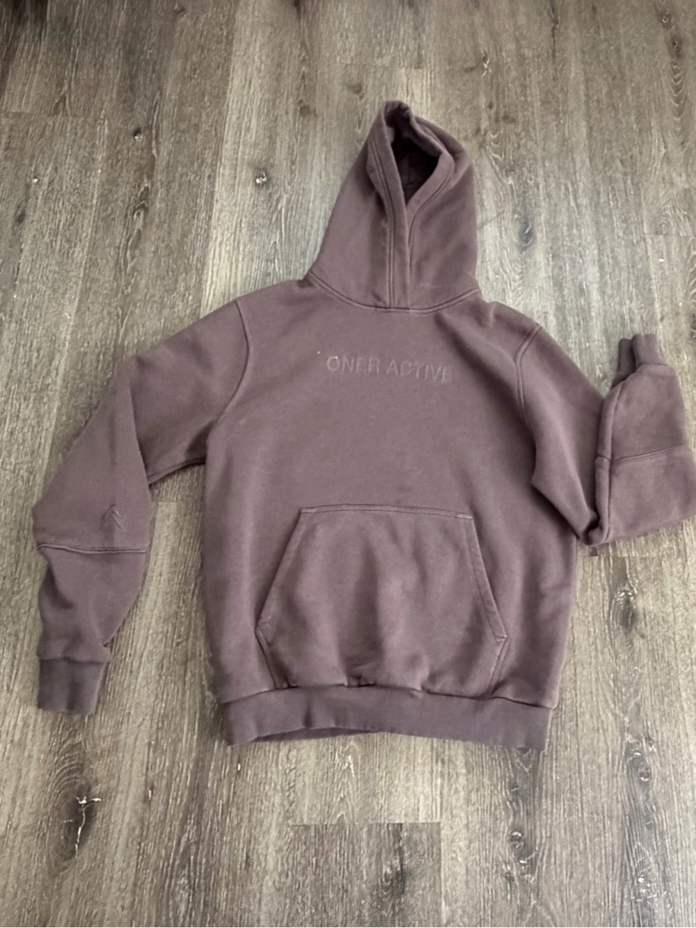 Oner Active Brown Hooded Pullover Sweatshirt